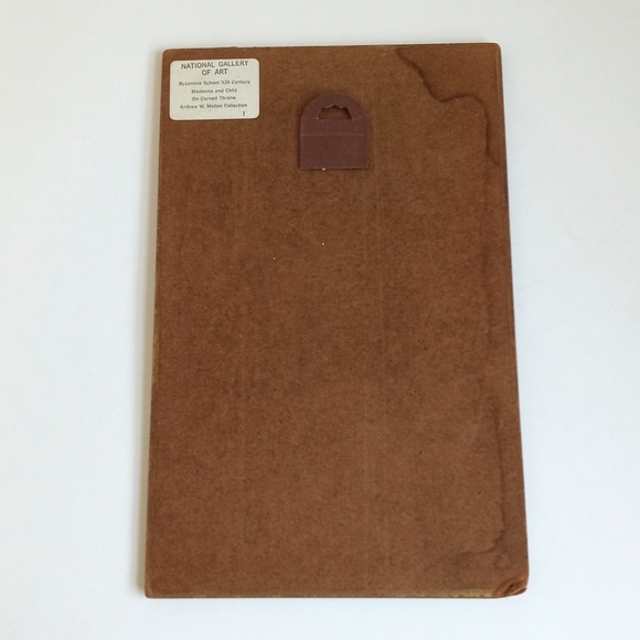 Vintage Madonna and Child on Curved Throne Painting Andrew W. Mellon Collection - Picture 4 of 12